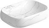 Ceruttispa Раковина накладная 56.5 CR0086 MMW2 мрамор белый матовый