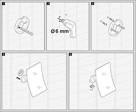 WasserKRAFT Зеркало косметическое, увеличительное K-1001 – фотография-4