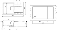 Florentina Мойка кухонная Ривьера 860 бежевая – фотография-4