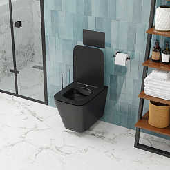 Ceruttispa Унитаз подвесной Maiella Aria MB CT9163 черный матовый – фотография-4