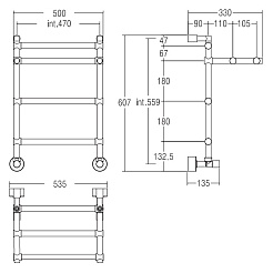 Margaroli Полотенцесушитель Sole 455 хром – фотография-2