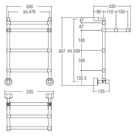 Margaroli Полотенцесушитель Sole 455 хром – фотография-2