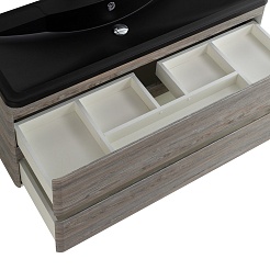 BelBagno Мебель для ванной Albano 120 подвесная Pino Scania с раковиной BB1200/455-LV-ART-ALR-NERO – фотография-5