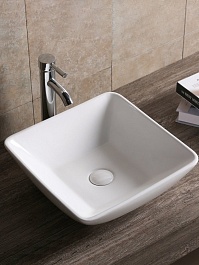 Ceruttispa Раковина накладная 42 CR7034D белая – фотография-2