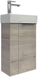 Comforty Тумба с раковиной Асти 40 9140 подвесная дуб дымчатый – фотография-1