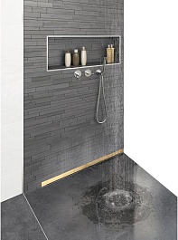 BERGES Wasserhaus Душевой лоток Wall 600 092156 золото глянец – фотография-2