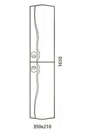 Пенал для ванной "Tondo" черный – фотография-2