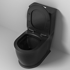 Grossman Унитаз компакт Retro GR-4492BMS черный матовый – фотография-6