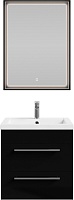 Водолей Мебель для ванной Элис 58 подвесная 2 ящика черная