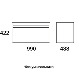  Тумба с раковиной Карино100 – фотография-4