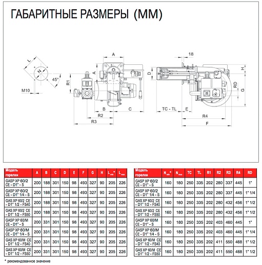 Kentatsu FURST Газовая горелка GAS XP 60/2 CE TC + R. CE D1"1/2-FS40  двухступенчатая – картинка-3