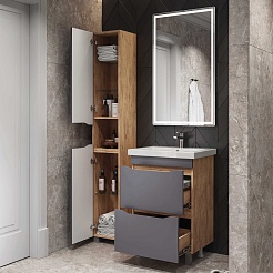 Vigo Мебель для ванной Wave 600-0-2 дуб золотой – фотография-3