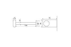 Excellent Держатель бумаги KOBO DOEX.1708CR хром – фотография-2
