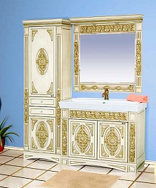 Misty Тумба с раковиной Беатрис 100 бежевая патина – фотография-6