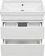 Misty Тумба с раковиной Енисей 60 2 ящика подвесная белая – картинка-11