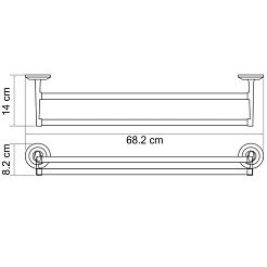 WasserKRAFT Штанга для полотенец двойная "Rhein K-6240" – фотография-4