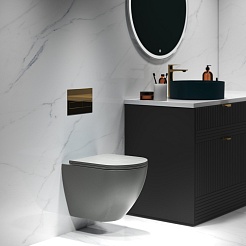 Grossman Унитаз подвесной GR-4455GMS серый матовый – фотография-4