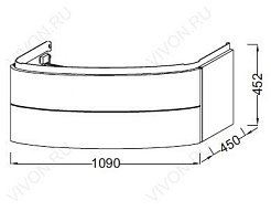 Jacob Delafon Тумба с раковиной Presquile 130 палисандр – фотография-4