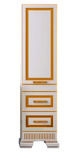 Opadiris Шкаф-пенал для ванной "Оникс R" золотая патина – фото-1