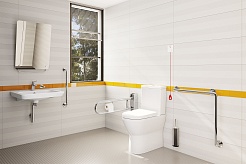 Vitra Смеситель для раковины AquaMed Solid S A42484EXP локтевой хром – фотография-3