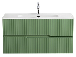 Cezares Тумба под раковину Duet-N 100 подвесная фисташковый софт – фотография-1