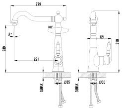 Lemark Смеситель "Villa LM4805B" для кухни – фотография-2