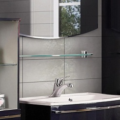 Акватон Полка стеклянная Севилья 95 для ванной – фотография-1