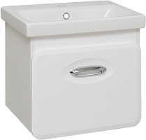 Runo Тумба под раковину Капри 50 подвесная белая