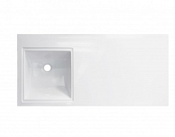 Style Line Мебель для ванной подвесная Даллас 110 Люкс L, белая PLUS	 – фотография-10