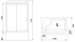 Royal Bath Душевая кабина 120/80 BP RB8120BP5-BT-L с высоким поддоном – фотография-2