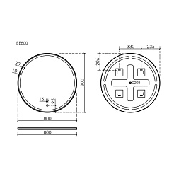 Sancos Зеркало Bella 80 BE800 – фотография-3