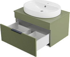 Brevita Тумба под раковину Enfida 70 подвесная зеленая – фотография-4