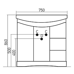 Mixline Мебель для ванной Потап 75 – фотография-6
