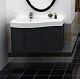 Aquanet Тумба с раковиной Сопрано 2-95 L черная (169634) – фотография-10