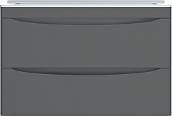 Vivon Тумба с раковиной Ostin 80 подвесная серая матовая – фотография-3
