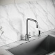 Sancos Смеситель для кухни Stainless с поворотным Г изливом нержавеющая сталь SC12002SS – фотография-7