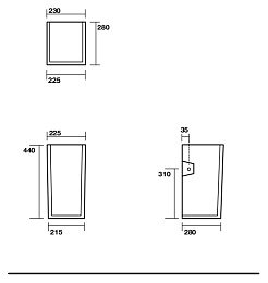 Kerasan Полупьедестал для раковины  Cento 357501 – фотография-2