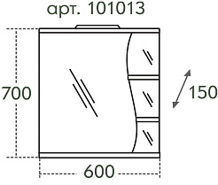 СанТа Мебель для ванной Грация Волна 60 L с ящиками – фотография-5