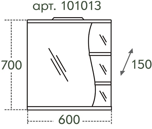 СанТа Мебель для ванной Грация Волна 60 L с ящиками – картинка-5