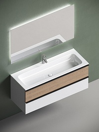 Sancos Тумба под раковину Delta 120 дуб светлый/белый – фотография-2