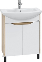 СанТа Тумба с раковиной Сатурн 70 белая/дуб австралийский