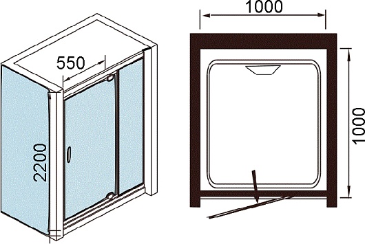 WeltWasser Душевая кабина Maine 100/100 R – картинка-7