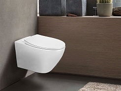 Azario Унитаз подвесной Keras white AZ-99046W безободковый белый – фотография-2