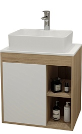 Teymi Тумба с раковиной Nura 60 дуб эврика/белый матовый T60527 раковина T50310 – фотография-1