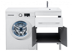 Aquanet Тумба с раковиной Верона 120 R напольная белая – фотография-9