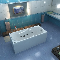 Bas Акриловая ванна Мальдива 160x70 с гидромассажем – фотография-3