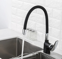 Frap Смеситель для кухни F4453-04 черный – фотография-3