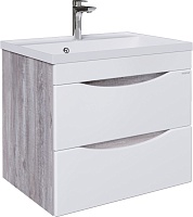 Grossman Тумба с раковиной Талис 60 подвесная бетон пайн/белая