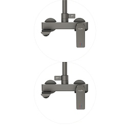 Tokito Душевая система RAIN вороненая сталь TOK-RAI-1017GM – фотография-6