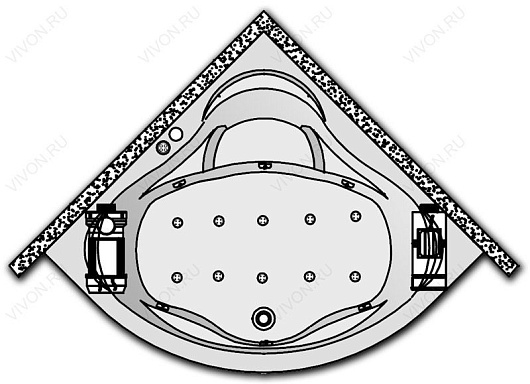 Kolpa San  Комплект гидро-аэромассажа Kolpa San Loco Superior (массаж: боковой, аэромассаж) – фото, картинка, фотография-1